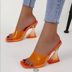 Orange Slip IN Heels
